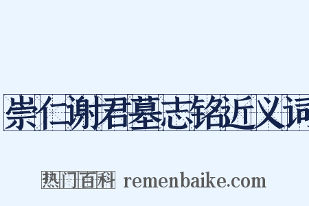 崇仁谢君墓志铭近义词是什么意思的图片